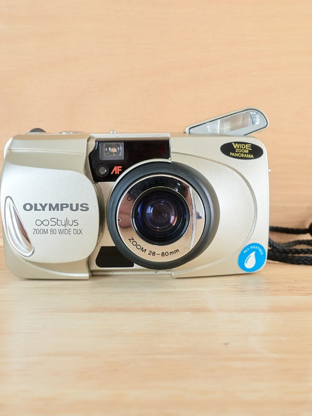 Olympus Infinity Stylus Zoom 80 Wide DLX 35mm Camera Tested Working